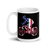 American Biker White glossy mug