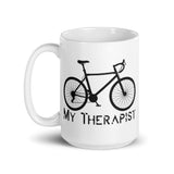 My Therapist White glossy mug