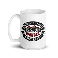 Not All Who Wander Are Lost White glossy mug