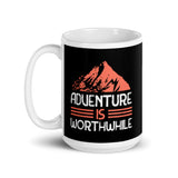 Adventure is Worthwhile White glossy mug