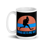 Diving Gets Me Wet White glossy mug