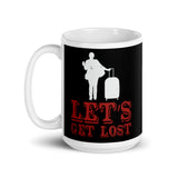 Let's Get Lost White glossy mug