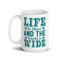 The World is Wide White glossy mug