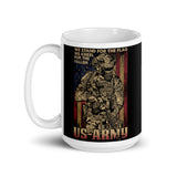 We Stand for the Flag (US Army) White glossy mug