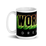 Work Hard Dream Big White glossy mug