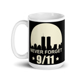 Never Forget 9/11 White glossy mug