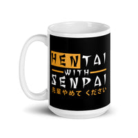 Hentai with Senpai White glossy mug