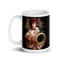 Steampunk Girl White glossy mug