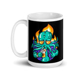 Drinkin Cthulu White glossy mug