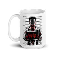 Zombie Mug Shot White glossy mug