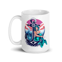 Mermaid White glossy mug