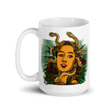 Medusa White glossy mug