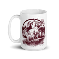 Deer White glossy mug