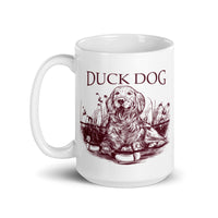 Duck Dog White glossy mug