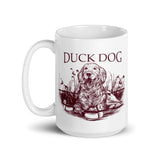 Duck Dog White glossy mug