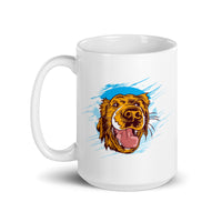 Happy Dog White glossy mug