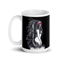 Warrior Girl White glossy mug