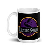 Jurassic Snake White glossy mug