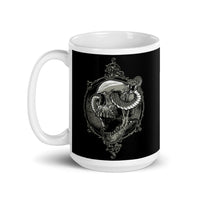 Skull Snake White glossy mug