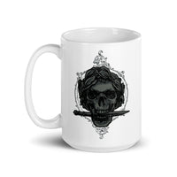 Caesar Skull White glossy mug