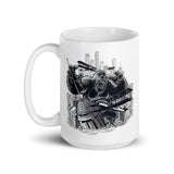 The King White glossy mug