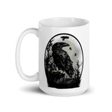 The Raven White glossy mug