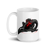 Bird Skull White glossy mug