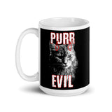 Purr Evil White glossy mug