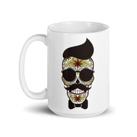 Calabera 3 White glossy mug