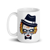 Calabera 5 White glossy mug