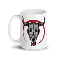 Cow Skull White glossy mug