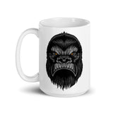 Gorilla Head White glossy mug