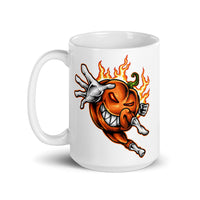 Pumpkin Hero White glossy mug