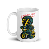 Speed White glossy mug