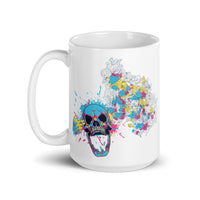 Skull Shot White glossy mug