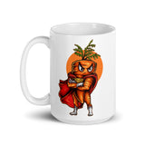 Super Carrot White glossy mug