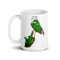 Zombie Hands White glossy mug