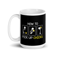 How to Pick Up Chicks White glossy mug