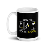 How to Pick Up Chicks White glossy mug