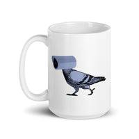 Bird Surveillance White glossy mug