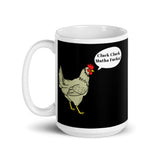 Cluck Cluck White glossy mug