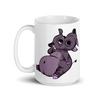 Monster Hippo White glossy mug