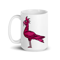 Monster Bird White glossy mug