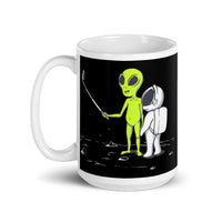 Alien Selfie White glossy mug