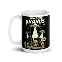 Attack from Uranus White glossy mug