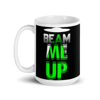 Beam Me Up (UFO) White glossy mug