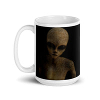 Alien Figure White glossy mug