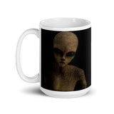 Alien Figure White glossy mug