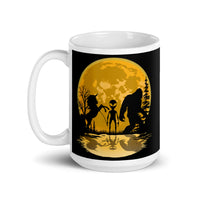 Cryptid Moon White glossy mug