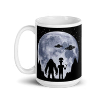 Alien Moon White glossy mug